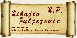 Mihajlo Puljezević vizit kartica